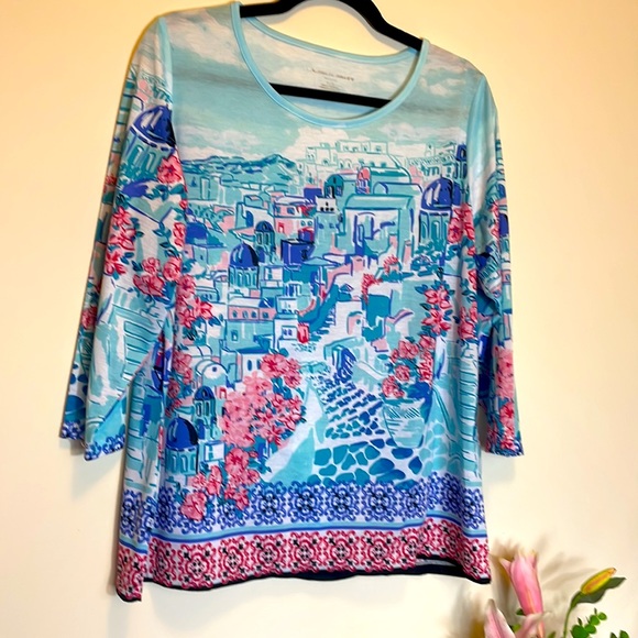 Allison Daley Women’s Shirt, Size: L, Petite, Color’s: different blues, pinks - Picture 3 of 12